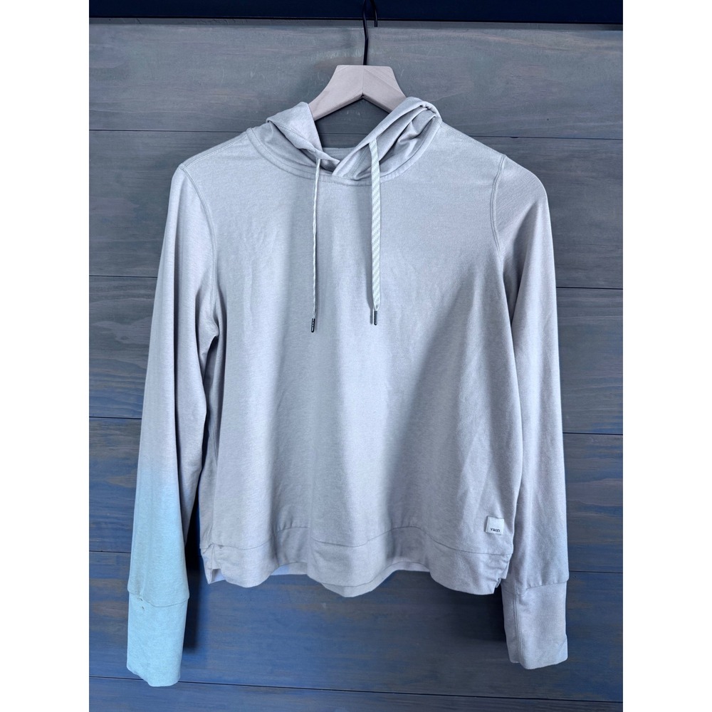 Vuori Halo Essential Hoodie Womens Heathered Beige DreamKnit Pullover Sweatshirt